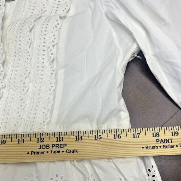 Ulla Johnson Aster Long Sleeve Tiered Ruffle Mini Dress White Size 12 NEW $575 - Picture 6 of 10